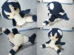 clean_diaper clothed clothing crochet diaper diapersuit doll felt female orca_diaper plushie smile solo wearing_diaper yarn yellow_eyes kirietta gabby_(mifmaf) cetacean dolphin human mammal marine oceanic_dolphin orca toothed_whale