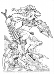 anklet anthro assault aztec barefoot battle bracelet breasts charge claws clothed clothing digitigrade feet female group jewelry melee_weapon necklace non-mammal_breasts polearm pyramid shield spear sword tail temple toe_claws under_boob warrior weapon conditional_dnp loupgarou warhammer_(franchise) warhammer_fantasy lizardbeth_(character) lizard lizardman lizardman_(warhammer) reptile scalie skink_(warhammer_fantasy) 2007 black_and_white monochrome