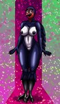 anthro big_breasts blue_body breasts curvy_figure female nipples nude orange_eyes solo standing thick_thighs wide_hips irc_(artist) stephanie_(irc) avian bird humanoid absurd_res digital_media_(artwork) full-length_portrait hi_res portrait