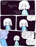 aftertale ambiguous_gender black_background chara_(undertale) clothing comic dialogue english_text frisk_(undertale) human loverofpiggies mammal not_furry simple_background text undertale undertale_(series)