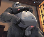 anthro balls belly bodily_fluids erection eyewear fur genital_fluids genitals glasses male multicolored_body multicolored_fur navel nipple_fetish nipple_pinch nipple_play nipples nude overweight overweight_male penis pinch precum solo gavel_(artist) mihoyo zenless_zone_zero pan_yin_hu bear giant_panda mammal 2025 animated digital_media_(artwork) no_sound pixel_(artwork) pixel_animation short_playtime webm