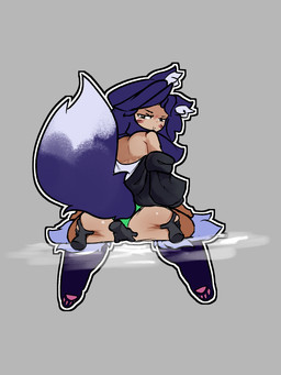 anthro big_butt blush butt clothing disembodied_hand female fingering fox_ears fox_tail grope hands_everywhere jacket looking_at_viewer looking_back musk paws rear_view shortstack smug solo tail thick_thighs topwear wide_hips kirbonix madeline_whimsicott animal_humanoid humanoid 3:4 hi_res
