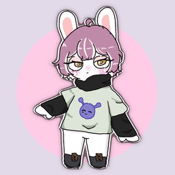 anthro bangs black_clothing black_footwear black_shoes black_sweater black_topwear blush brown_eyes circle clothed clothed_anthro clothed_female clothing eyelashes featureless_crotch female female_anthro footwear fur grey_background grey_clothing grey_pupils grey_shirt grey_t-shirt grey_topwear hair handwear lidded_eyes light long_ears looking_at_viewer mittens multicolored_hair noseless pantsless_anthro pantsless_female pupils purple_hair shirt short_hair simple_background solo straight_legs sweater t-shirt tan_eyelids tan_inner_ear topwear two_tone_hair white_body white_fur peypey_mei1925 raving_rabbids rayman_(series) ubisoft bella_(peypey_mei1925) fan_character lagomorph mammal rabbid 1:1 2024 colored digital_drawing_(artwork) digital_media_(artwork) full-length_portrait lighting portrait shaded