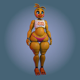 3_toes anthro beak blue_background blue_eyes clothing crop_top feet female flat_chested glistening glistening_body machine midriff panties pink_clothing pink_panties pink_underwear shirt simple_background solo text thick_thighs toes topwear underwear white_clothing white_shirt white_topwear wide_hips yellow_body octal octal_(modeler) five_nights_at_freddy's five_nights_at_freddy's_2 scottgames toy_chica_(fnaf) animatronic avian bird chicken galliform phasianid robot robot_anthro 1:1 3d_(artwork) digital_media_(artwork) english_text full-length_portrait hi_res portrait