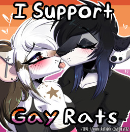 anthro blush blush_lines clothed clothing eyebrows eyeliner female female/female lesbian_pride_colors lgbt_pride makeup mascara pride_colors text silvetz mammal murid murine rat rodent absurd_res hi_res shaded url watermark