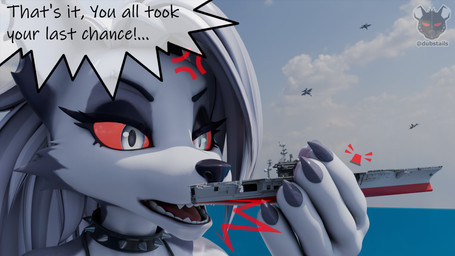 angry anthro bikini clothing female group macro sea solo swimwear text two-piece_swimsuit water dubstails kaylafox_(modeler) hellaverse helluva_boss mythology loona_(helluva_boss) canid canid_demon canine canis demon hellhound mammal mythological_canine mythological_creature 16:9 3d_(artwork) digital_media_(artwork) english_text hi_res widescreen