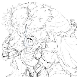animal_genitalia animal_penis anthro armor bodily_fluids canine_genitalia canine_penis clothed clothing dripping duo erection female fur genitals hair hand_holding headgear helmet knight knot male male/female neck_grab not_furry open_mouth partially_clothed penis saliva saliva_drip saliva_on_face saliva_on_tongue saliva_string simple_background tongue tongue_out warrior tetradochka canid canine canis humanoid hybrid mammal wolf 1:1 digital_media_(artwork) hi_res sketch