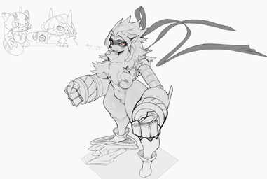 anthro big_breasts bottomwear bottomwear_down breasts breath clothed clothing container cup curvy_figure cybernetic_arm cybernetic_limb female footwear fur grey_body grey_fur grey_hair hair mask mechanical_arm navel nipples pants pants_down partially_clothed shoes smile smiling_at_viewer solo star text thick_thighs voluptuous white_body white_fur wide_hips zipper sirevisconde bandai_namco digimon digimon_beatbreak digimon_(species) gulonine mammal mustelid musteline pristimon wolverine wolvermon 2025 digital_media_(artwork) english_text hi_res sketch