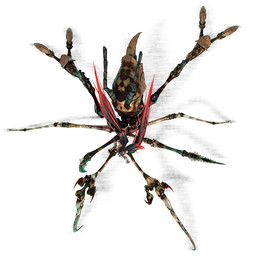arthropod_abdomen bird's-eye_view black_hair claws female gradient_hair hair high-angle_view mandibles multi_leg multi_limb red_eyes red_hair simple_background solo spikes spikes_(anatomy) standing twintails_(hairstyle) white_background deino_(artist) deino_(modeler) calne_ca aquatic aquatic_taur arthropod arthropod_taur crab crab_taur crustacean crustacean_taur decapod humanoid humanoid_taur malacostracan taur 1:1 3d_(artwork) autodesk_3ds_max_(artwork) digital_media_(artwork) full-length_portrait hi_res portrait