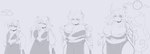 2_horns accessory areola areola_slip asian_clothing belly big_breasts body_size_growth bottomwear breast_expansion breasts choker clothed clothing curvy_figure east_asian_clothing expansion fangs female furgonomics growth hair hakama hip_expansion horn horn_accessory horn_growth horn_ribbon huge_breasts human_to_humanoid japanese_clothing jewelry long_hair midriff moon navel necklace open_mouth pelvic_curtain pupils ribbons size_transformation slit_pupils solo species_transformation tail teeth transformation transformation_sequence undersized_clothing voluptuous voluptuous_female weight_gain wide_hips aqwwa touhou keine_kamishirasawa keine_kamishirasawa_(hakutaku) keine_kamishirasawa_(human) hakutaku horned_humanoid human humanoid mammal werecreature absurd_res greyscale hi_res monochrome