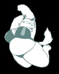 anthro belly big_breasts bra breasts clothing female overweight simple_background slightly_chubby slightly_chubby_female solo tail underwear labirhin kontol canid canine fox mammal 4:5 digital_media_(artwork) hi_res