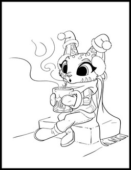 anthro beverage big_pupils blowing boots bottomwear clothing container cup earmuffs facial_markings female footwear fur hat_on_ear head_markings holding_beverage holding_object hot_beverage jacket markings mitts mug oversized_clothing pants pupils scarf shoes simple_background sitting solo spots spotted_body spotted_fur steam striped_markings stripes topwear winter_clothing young ruffu pepper_in_the_sandbox pepper_(ruffu) felid feline mammal serval digital_drawing_(artwork) digital_media_(artwork) low_res monochrome sketch