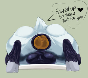 animal_genitalia animal_penis anthro anus_focus big_butt black_body black_fur butt butt_focus crossgender dialogue equine_genitalia equine_penis excessive_feces feces feces_as_food feces_on_plate fur genitals gynomorph heart_symbol hooves hyper hyper_feces intersex multicolored_body multicolored_fur penis scatplay short_tail solo speech_bubble tail text two_tone_body two_tone_fur white_body white_fur crackbreak league_of_legends riot_games tencent kindred_(lol) lamb_(lol) bovid caprine mammal sheep hi_res