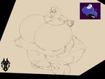 anthro big_breasts big_butt bottomwear breasts butt cleavage clothed clothing container cup eyewear female glasses horn huge_breasts huge_butt hyper hyper_breasts legwear long_ears looking_away mug polka_dot_skirt skirt solo stockings thick_thighs wide_hips necro_lorr undertale_(series) toriel boss_monster_(undertale) bovid caprine goat mammal 4:3 hi_res