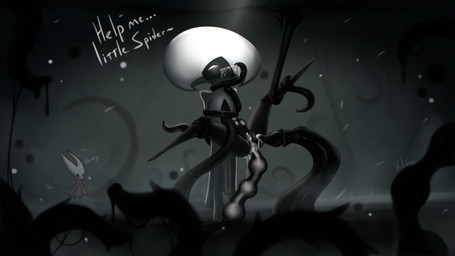 abdominal_bulge anal anal_oviposition anal_penetration anthro asking_for_help blush bodily_fluids cloak clothed clothed_sex clothing cum cum_in_ass cum_inside cum_on_face dialogue egg ellipsis empty_eyes female forced genital_fluids genitals helpless hornet's_needle melee_weapon oviposition partially_clothed penetration pregnant rape restrained restrained_by_tentacles sex solo tentacle_rape tentacle_sex tentacles text tilde_after_text voyeur vulva weapon darkmageorigin hollow_knight:_silksong hollow_knight_(franchise) team_cherry hornet_(hollow_knight) lace_(hollow_knight:_silksong) void_(hollow_knight) arachnid arthropod spider 16:9 4k absurd_res english_text hi_res widescreen