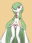 closed_smile clothed clothing female green_body mouth_closed multicolored_body orange_background pseudo_clothing pupils red_body red_eyes simple_background smile smiling_at_viewer solo standing underwear underwear_only white_body sealer4258 nintendo pokemon gardevoir generation_3_pokemon humanoid pokemon_(species) hi_res