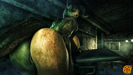 anthro bent_over big_breasts big_butt breasts butt claws female genitals horn huge_breasts looking_at_viewer looking_back nipples non-mammal_breasts nude presenting solo standing thick_thighs vulva wide_hips sfrogue fallout microsoft deathclaw scalie 16:9 2018 3d_(artwork) 4k absurd_res digital_media_(artwork) hi_res source_filmmaker_(artwork) widescreen