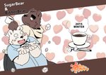 anthro beverage black_body black_fur blush clothing coffee duo eyes_closed fur hoodie male shirt slightly_chubby sugar sugar_cube topwear white_body white_fur kotadash sugar_bear_&_bitter_bear bear mammal polar_bear ursine 2015