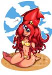 bikini breasts cleavage clothed clothing female freckles solo swimwear two-piece_swimsuit darkereve animal_humanoid cephalopod cephalopod_humanoid humanoid marine marine_humanoid mollusk mollusk_humanoid hi_res