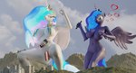 anthro anthrofied breast_curtains city duo female female/female female_anthro heart_symbol horn macro nipples nude wings electricbug43 friendship_is_magic hasbro my_little_pony mythology princess_celestia_(mlp) princess_luna_(mlp) equid equine mammal mythological_creature mythological_equine winged_unicorn 2023 3d_(artwork) absurd_res blender_(artwork) digital_media_(artwork) hi_res