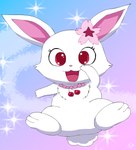 accessory anthro cosmic_background female female_anthro flower flower_in_hair fur hair hair_accessory jewelry necklace paws plant red_eyes solo starry_background white_body white_fur pichu90 jewelpet sanrio sega_fave ruby_(jewelpet) lagomorph leporid mammal rabbit 2021