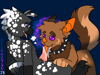 anthro bodily_fluids collar drooling duo eye_contact fellatio genitals half-closed_eyes hypnosis hypnotic_eyes licking looking_at_another male male/male mind_control narrowed_eyes open_mouth open_smile oral penile penis penis_lick raised_tail ringed_eyes saliva sex smile studded_collar studs tail tongue tongue_out synthet1c corvus_hud_(synthet1c) vulture_(synthet1c) avian bat bird corvid hybrid mammal oscine passerine 4:3 hi_res