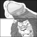 anthro bodily_fluids close-up cum cum_drip dripping erection genital_fluids genitals glans male penis precum simple_background solo vein veiny_penis tamineko red_earth leo_(red_earth) felid lion mammal pantherine 1:1 censored monochrome