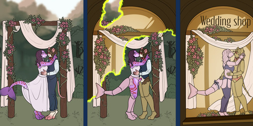 after_training andromorph anthro bodily_fluids clothed clothing cum digit_ring dress duo erection genital_fluids genitals gynomorph hair inanimate_transformation intersex intersex/intersex jewelry legwear lingerie mid_transformation penis ring species_transformation stockings tail tights transformation transformation_sequence underwear vulva wedding wedding_dress wedding_ring kiri-anko animate_inanimate fish inanimate_object mammal marine murid murine rat rodent shark absurd_res comic hi_res sequence trans_(lore) trans_man_(lore) trans_woman_(lore)