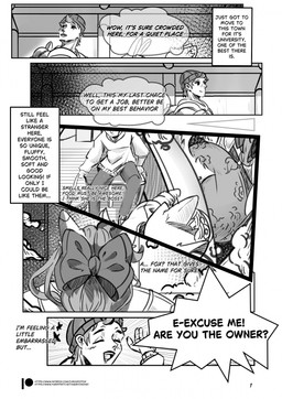anthro crossgender dialogue duo female male male/female male_to_female navel obese overweight text transformation wide_hips ruby_panda_(artist) miyu_fat_fox canid canine human mammal comic english_text hi_res monochrome url