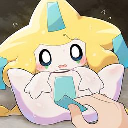 blush bodily_fluids disembodied_hand duo female female_focus female_humanoid front_view glistening glistening_body humanoid_focus humanoid_hands looking_at_viewer lying multicolored_body on_back pussy_tape solo_focus spread_legs spreading sweat tape white_body yellow_body lucky777 nintendo pokemon generation_3_pokemon humanoid jirachi legendary_pokemon pokemon_(species) 1:1 2026 absurd_res digital_drawing_(artwork) digital_media_(artwork) hi_res shaded soft_shading