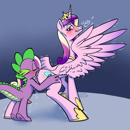 age_difference anal anthro anus bite biting_lip biting_own_lip blush bodily_fluids butt claws cum cum_drip cum_dripping_from_penis cunnilingus cutie_mark dripping duo erection eyes_closed feathered_wings feathers female female_rimmed feral genital_fluids genitals green_spines hair heart_symbol holding_butt horn horse_tail larger_female licking lidded_eyes lizard_tail looking_pleasured male male/female male_rimming male_rimming_female multicolored_hair older_female open_mouth oral penis pink_body purple_body purple_eyes purple_scales rimming rimming_female scales self_bite service_height sex shaking simple_background size_difference smaller_male smile spines spread_wings standing standing_on_toes sweat tail teeth tongue tongue_out trembling vaginal vulva wing_boner wings young young_anthro young_male young_rimming younger_male soulcentinel friendship_is_magic hasbro my_little_pony mythology princess_cadance_(mlp) spike_(mlp) dragon equid equine horse lizard mammal mythological_creature mythological_equine mythological_scalie pony reptile scalie winged_unicorn 2023 hi_res