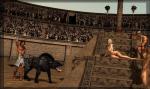 3d_(artwork) arena black_body black_fur cheering clothed clothing crowd daenerys_targaryen digital_media_(artwork) drogon female feral flaccid fur game_of_thrones group guard hair harness human leash lying male mammal melee_weapon mongo_bongo monster nude penis polearm rhaegal spear tongue warrior weapon white_hair