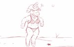 anthro beach clothing featureless_limbs female grumpy horn pinata seaside simple_background solo standing swimwear holemann scp_foundation scp-956 animate_inanimate asterozoan echinoderm living_pinata marine starfish monochrome