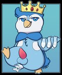 balls beak blue_background blue_body blue_eyes bodily_fluids condom condom_in_ass crown cum cum_in_ass cum_inside erection feral filled_condom genital_fluids genitals headgear looking_at_viewer male penis sexual_barrier_device simple_background solo o-ishi nintendo pokemon prince_waddle avian bird generation_4_pokemon piplup pokemon_(species) alpha_channel