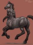 anus anus_only athletic barely_visible_anus black_anus brown_body butt hooves male mane muscular nude red_eyes solo ronin-nc equid equid_taur equine equine_taur horse horse_taur mammal mammal_taur taur 3:4 hi_res