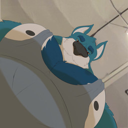 anthro big_muscles big_nose big_pecs black_nose blue_body blue_fur blue_hair ceiling chest_tuft clothing fur grey_clothing grey_shirt grey_tank_top grey_topwear hair inside looking_at_viewer low-angle_view male muscular muscular_anthro muscular_male nipples pecs shirt solo tank_top topwear tuft white_body white_fur worm's-eye_view panditakei pec_pov_meme canid canine canis mammal wolf 1:1 2024 absurd_res hi_res meme