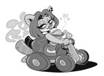 anthro areola big_breasts breasts car cleavage clothed clothing ear_piercing eyelashes female flashing flashing_breasts go-cart heart_symbol kart looking_at_viewer narrowed_eyes nipples piercing simple_background smoke solo thick_thighs vehicle white_background wide_hips gheyblin activision crash_bandicoot_(series) crash_team_racing_(series) liz_bandicoot bandicoot mammal marsupial 2019 hi_res monochrome