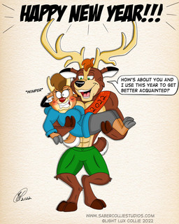 anthro blush blush_lines bottomwear breast_grab breasts butt butt_grab clothed clothed_anthro clothed_female clothing countdown crossgender deer_family_(lightluxcollie) dress duo ears_down female female_to_male fingers ftm_crossgender gender_transformation hand_on_breast hand_on_butt hooved_fingers hooves horn jacket male male/female notebook pants pivoted_ears speech_bubble tail teeth text toony topwear transformation transformation_ring transformation_sequence transformation_through_magic lightluxcollie go_to_horny_jail new_year_2022 deer mammal new_world_deer 4:5 absurd_res english_text hi_res meme url