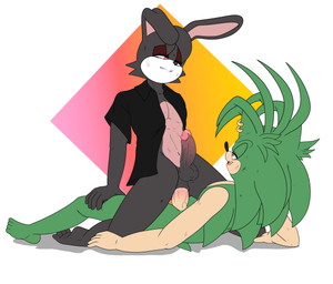 4_toes anthro anthro_on_anthro anthro_penetrated anthro_penetrating anthro_penetrating_anthro balls black_clothing black_nose black_shirt black_topwear bodily_fluids bottomless clothed clothing duo erection feet foreskin frenulum fur genitals glans green_body green_ears green_fur grey_body humanoid_feet humanoid_genitalia humanoid_penis male male/male male_penetrated male_penetrating male_penetrating_male nude open_clothing open_shirt open_topwear penetration penis pink_glans plantigrade retracted_foreskin sex shirt straddling sweat toes topwear vein veiny_penis white_body vellvetfoxie dic_entertainment sega sonic_the_hedgehog_(series) sonic_underground fan_character manic_the_hedgehog eulipotyphlan european_hedgehog hedgehog lagomorph leporid mammal rabbit 2020 hi_res