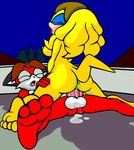 2016 anthro anus bellary_(terrenslks) black_ears black_nose blonde_hair blue_eyeshadow bodily_fluids breasts brown_hair butt canid canine canis cowgirl_position digital_media_(artwork) duo echidna eyes_closed eyeshadow fan_character female female_penetrated fox from_front_position fur genital_fluids genitals hair hand_on_leg looking_pleasured lying lying_on_ground makeup male male/female male_penetrating male_penetrating_female mammal monotreme multicolored_body multicolored_fur multicolored_hair on_back on_bottom on_ground on_top penetration penile penile_penetration penis_in_pussy pussy rear_view red_body red_fur scoter_the_redfox_(terrenslks) sega sex sonic_the_hedgehog_(series) tail tan_body tan_fur terrenslks three-quarter_view tongue two_tone_body two_tone_fur two_tone_hair vaginal vaginal_fluids vaginal_penetration white_body white_fur yellow_body yellow_fur yellow_tail