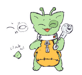 3_fingers 3_toes ageplay ambiguous_gender antennae_(anatomy) anthro button_(fastener) clean_diaper clothed clothing collar cute_fangs diaper diaper_under_clothing eye_spot eyes_closed fangs feet fingers front_view frown fur green_body green_fur green_tail grumpy happy holding_object markings one_eye_closed open_mouth orange_clothing roleplay simple_background small_tail smile solo spacesuit spots spotted_markings standing tail teeth text toes tools wearing_diaper white_background wrench zipper boredomwithfriends glee_glorp_(boredomwithfriends) alien felid feline mammal 2025 english_text full-length_portrait model_sheet portrait