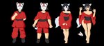 animal_mask black_hair breasts brown_eyes cleavage clothed clothing covering covering_crotch facial_markings female fox_mask fur gender_transformation hair head_markings long_hair male markings mask medium_breasts mtf_transformation one_eye_closed red_clothing solo species_transformation surprised_expression tail thick_thighs transformation white_body white_fur themaskofafox animal_humanoid canid canine fox human humanoid mammal absurd_res alpha_channel colored hi_res multiple_images sequence