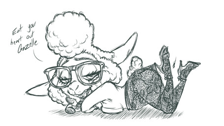 breast_squish breasts clothed clothing clothing_pull eyewear female footwear glasses high_heels hoof_hands hooves legwear legwear_pull lying lying_on_ground lying_on_self on_front on_ground pantyhose pantyhose_only pantyhose_pull raising_butt shoes short_tail side_view slightly_chubby slightly_chubby_female squish tail text topless topless_female wearing_glasses wastedtimeee disney zootopia dawn_bellwether bovid caprine mammal sheep absurd_res hi_res