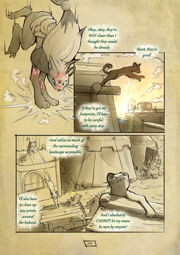 ambiguous_gender anthro anthro_to_feral claws climbing cloud day fangs female feral group hair illusion light long_hair motion_lines outside page_number quadruped red_eyes sky species_transformation sun sunlight surprised teeth text thought_bubble town transformation whiskers truescorn nintendo pokemon pokemon_mystery_dungeon spike_chunsoft clarity_(truescorn) dragonite eevee generation_1_pokemon generation_5_pokemon generation_8_pokemon grookey persian_(pokemon) pokemon_(species) zoroark 2025 comic english_text hi_res