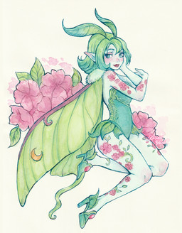 anime_style antennae_(anatomy) clothing female footwear hair high_heels insect_wings leotard lepidopteran_wings mismatched_sexual_dimorphism not_furry plant shoes solo wings kuridel_black animal_humanoid arthropod arthropod_humanoid fairy humanoid insect insect_humanoid lepidopteran lepidopteran_humanoid luna_moth luna_moth_humanoid moth moth_humanoid saturniid hi_res