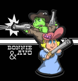 ace_of_spades ambiguous_form blue_clothing blue_dress blue_eyes brown_clothing brown_hat brown_headwear brown_shirt brown_topwear card chest_tuft cigarette cigarette_in_mouth clothed clothing dress duo eyelashes female fur green_body green_fur green_hair gun hair handgun hat headgear headwear holding_gun holding_handgun holding_object holding_ranged_weapon holding_weapon looking_up male object_in_mouth open_mouth parody pink_body pink_bow pink_fur playing_card ranged_weapon red_clothing red_hat red_headwear shirt simple_background smile spades_(suit) suit_symbol text topwear tuft weapon young young_female young_male carpdime bonnie_and_clyde fluffy_pony avocado_(fluffy_pony) bonnie_(carpdime) fluffy_pony_(species) mammal character_name