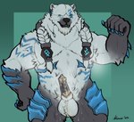 5_fingers accessory animal_genitalia animal_penis anthro arm_tuft armor armpit_fetish armpit_focus armpit_hair armpit_musk armpit_showing armpit_tuft ball_tuft balls beard belly big_balls black_nose black_pawpads black_penis blue_claws blue_eyes bodily_fluids body_hair braided_hair cheek_tuft chest_tuft chin_tuft claws crotch_tuft dominant dominant_anthro dominant_male dripping ear_piercing ear_ring elbow_tuft erection eye_bags facial_hair facial_tuft finger_claws fingers fluffy flying_sweatdrops front_view fur fur_tuft genital_fluids genitals glowing glowing_eyes grey_body grey_fur hair hair_accessory hair_tie handpaw happy_trail head_tuft ice jewelry leaking_precum leg_tuft looking_at_viewer male male_anthro markings multicolored_body multicolored_fur musclegut muscular muscular_anthro muscular_male musk musk_clouds musky_armpit musky_armpits musky_balls musky_body musky_penis navel neck_tuft no_pupils nude nude_anthro nude_male pawpads paws penis piercing precum precum_drip precum_on_penis precum_on_sheath precum_string presenting presenting_armpit presenting_balls presenting_body presenting_crotch presenting_genitalia presenting_penis presenting_sheath presenting_to_viewer pubes ring_piercing rune_markings runes scent sheath shoulder_tuft slightly_chubby slightly_chubby_anthro slightly_chubby_male small_eyes smegma smegma_dripping smegma_from_penis smegma_from_sheath smegma_in_sheath smegma_inside smegma_on_fur smegma_on_penis smegma_on_sheath smelly smelly_armpit smelly_armpits smelly_balls smelly_body smelly_penis solo sweat sweatdrop sweaty_armpit sweaty_arms sweaty_balls sweaty_belly sweaty_body sweaty_genitalia sweaty_legs sweaty_pecs sweaty_penis sweaty_thighs tattoo teeth tied_hair tuft two_tone_body two_tone_fur white_body white_fur danero league_of_legends riot_games tencent volibear bear mammal polar_bear ursine absurd_res hi_res portrait three-quarter_portrait