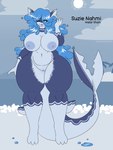 anthro big_breasts biped blush body_blush breasts curvy_figure female genitals hair huge_thighs liquid_hair nipples non-mammal_breasts nude overweight overweight_anthro overweight_female pseudo_hair pussy pussy_blush shark_tail simple_background smile solo tail thick_thighs tongue tongue_out voluptuous water wide_hips mexifurfoof suzie_nahmi_(mexifurfoof) elemental_creature fish mammal marine shark water_creature 3:4 absurd_res digital_drawing_(artwork) digital_media_(artwork) hi_res