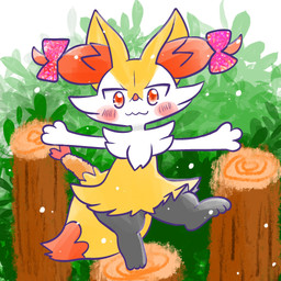 accessory ambiguous_anthro ambiguous_gender anthro balancing biped blush blush_stickers bow_ribbon closed_smile detailed_background dipstick_tail food front_view hair_accessory hair_bow hair_ribbon looking_at_viewer markings mouth_closed object_in_tail on_one_leg outside ribbons shrimp_(food) smile snout solo standing tail tail_markings wavy_mouth annyui0611 nintendo pokemon braixen canid generation_6_pokemon mammal pokemon_(species) 1:1 2024 digital_drawing_(artwork) digital_media_(artwork) full-length_portrait hi_res japanese_description portrait translated_description