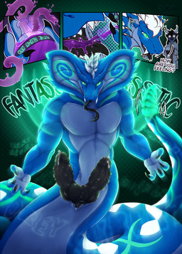2_penises 4_fingers animal_genitalia animal_penis anthro apode black_penis blue_body bodily_fluids claws clothed clothed/nude clothed_anthro clothing drinking drinking_potion erection fangs fingers forked_tongue fur genital_fluids genital_slit genitals glowing glowing_eyes green_eyes hair hemipenes holding_object hypnosis knot knotted_penis leaking_precum legless liquid male markings mid_transformation mind_control multi_genitalia multi_penis nude penis potion potion_bottle potion_label precum precum_on_penis pupils rattle scientific_experiment scientist serpentine slit_pupils snake_hood species_transformation teeth text tongue tongue_out transformation transformation_potion transformation_through_magic white_body white_fur white_hair aktiloth mythology owo_whats_this aktiloth_(character) sine_ferlong draconcopode dragon hybrid mythological_creature mythological_scalie naga reptile scalie snake absurd_res comic english_text hi_res meme